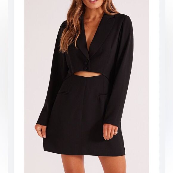 MINKPINK nwt ALLIE BLAZER DRESS - med ($170) - Picture 3 of 8